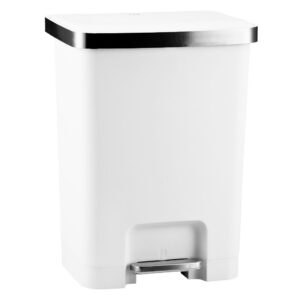 Kosz pedałowy HANA, pojemność 35 l, tworzywo sztuczne, biały
