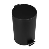 KOSZ PEDAŁOWY KLASIK, POJEMNOŚĆ 12 L, METALOWY, CZARNY MATOWY