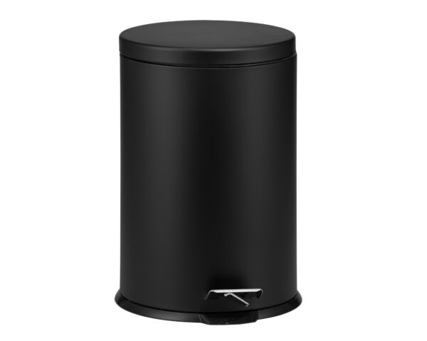 KOSZ PEDAŁOWY KLASIK, POJEMNOŚĆ 20 L, METALOWY, CZARNY MATOWY