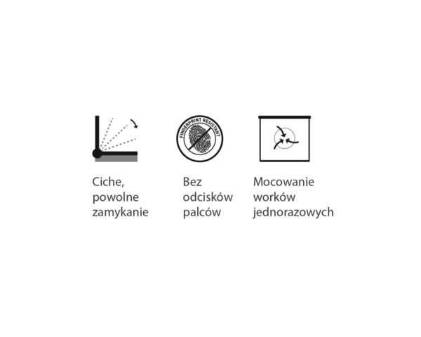 Kosz prostokątny CUBE, pojemność 20 l, stal matowa Kosz prostokątny CUBE, pojemność 20 l, stal matowa