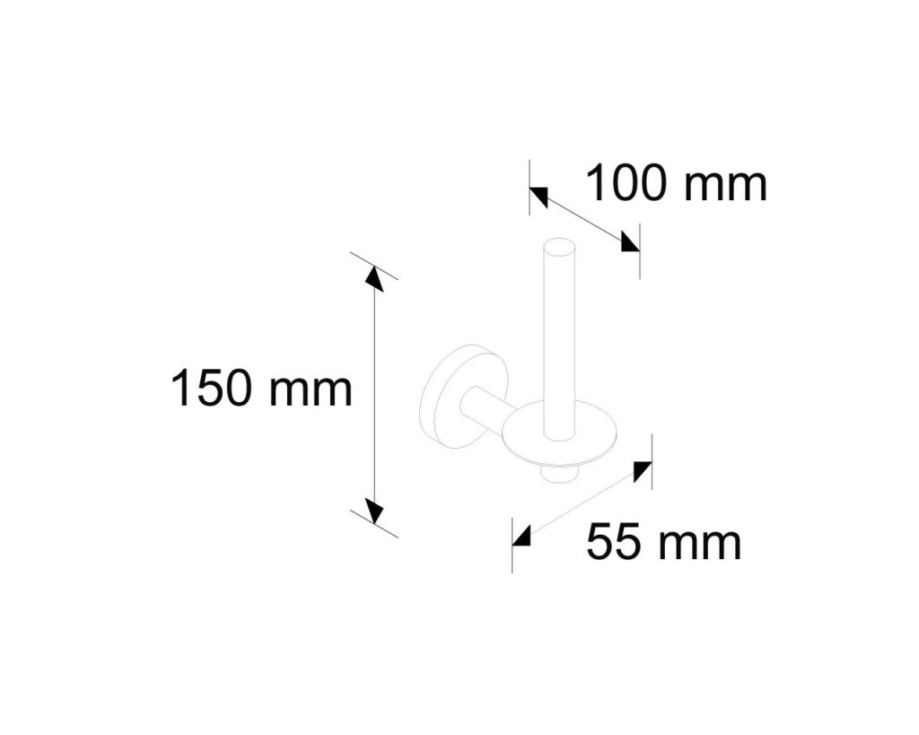 Uchwyt na zapasową rolkę papieru toaletowego, matowy