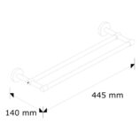 Drążek na ręczniki podwójny L400