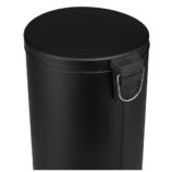 KOSZ PEDAŁOWY KLASIK, POJEMNOŚĆ 30 L, METALOWY, CZARNY MATOWY