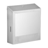 Pojemnik na ręczniki składane z bezdotykowym automatycznym dozownikiem mydła w pianie i z lustrem ze stali SuperMirror „3 w 1" MERIDA STELLA SLIM COMBO, stal matowa