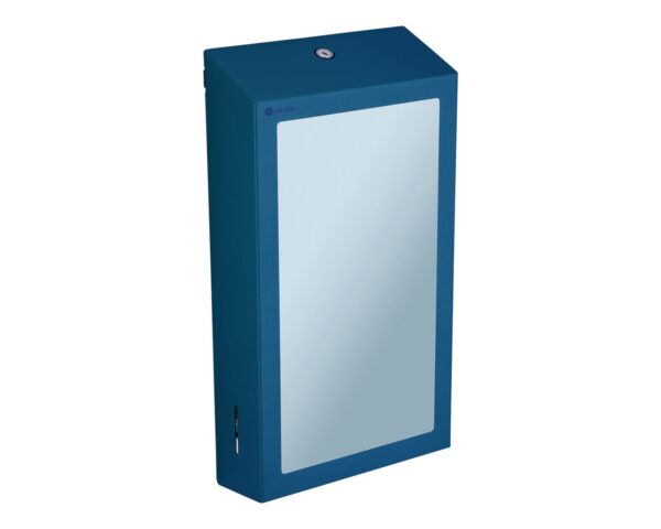 Pojemnik na ręczniki składane z lustrem ze stali SuperMirror „2w1" MERIDA STELLA SLIM BLUE LINE MEGA COMBO, niebieski Pojemnik na ręczniki składane z lustrem ze stali SuperMirror „2w1" MERIDA STELLA SLIM BLUE LINE MEGA COMBO, niebieski