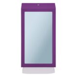 Pojemnik na ręczniki składane z lustrem ze stali SuperMirror „2w1" MERIDA STELLA SLIM VIOLET LINE MEGA COMBO, fioletowy