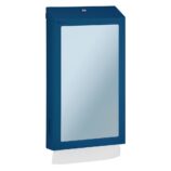 Pojemnik na ręczniki składane z lustrem ze stali SuperMirror „2w1" MERIDA STELLA SLIM BLUE LINE MEGA COMBO, niebieski