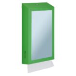 Pojemnik na ręczniki składane z lustrem ze stali SuperMirror „2w1" MERIDA STELLA SLIM GREEN LINE MEGA COMBO, zielony