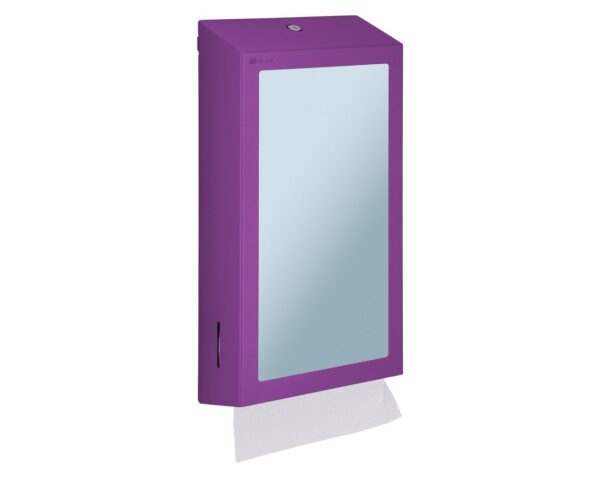 Pojemnik na ręczniki składane z lustrem ze stali SuperMirror „2w1" MERIDA STELLA SLIM VIOLET LINE MEGA COMBO, fioletowy Pojemnik na ręczniki składane z lustrem ze stali SuperMirror „2w1" MERIDA STELLA SLIM VIOLET LINE MEGA COMBO, fioletowy