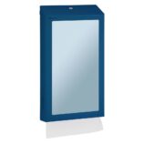 Pojemnik na ręczniki składane z lustrem ze stali SuperMirror „2w1" MERIDA STELLA SLIM BLUE LINE MEGA COMBO, niebieski