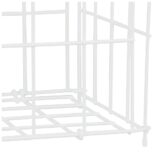 Kosz siatkowy stojący o poj. 47 l, wykonany z prętów powlekanych białym polietylenem