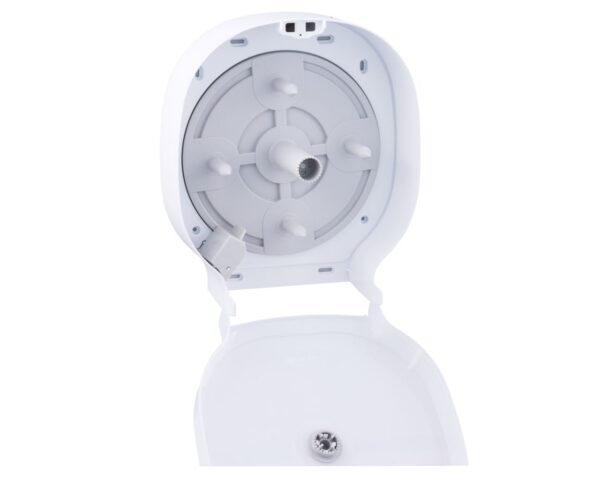 Pojemnik na cztery rolki na cztery rolki papieru toaletowego bez gilzy MERIDA HARMONY, tworzywo, biały transparentny Pojemnik na cztery rolki na cztery rolki papieru toaletowego bez gilzy MERIDA HARMONY, tworzywo, biały transparentny