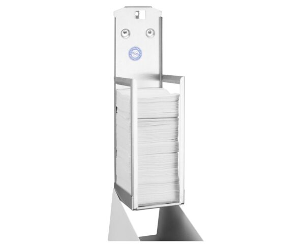 Pojemnik na papier toaletowy w listkach MERIDA STELLA WHITE LINE, pojemność do 675 szt., biały Pojemnik na papier toaletowy w listkach MERIDA STELLA WHITE LINE, pojemność do 675 szt., biały