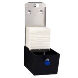 Pojemnik na papier toaletowy w listkach MERIDA STELLA BLACK LINE, pojemność do 450 szt., czarny