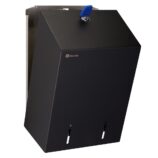 Pojemnik na papier toaletowy w listkach MERIDA STELLA BLACK LINE, pojemność do 900 szt., czarny