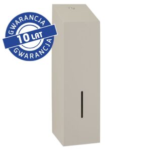 Pojemnik na papier toaletowy w listkach MERIDA STELLA SILK GREY LINE, pojemność do 675 szt., szary jedwabisty