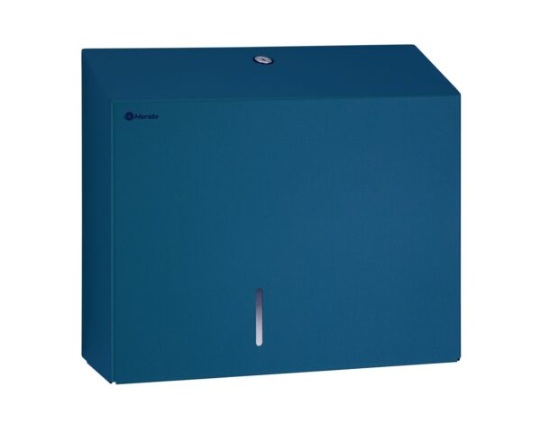 Pojemnik na papier toaletowy MERIDA STELLA DUO BLUE LINE z uchwytem na resztkę rolki papieru, średnica papieru do 20 cm, niebieski Pojemnik na papier toaletowy MERIDA STELLA DUO BLUE LINE z uchwytem na resztkę rolki papieru, średnica papieru do 20 cm, niebieski