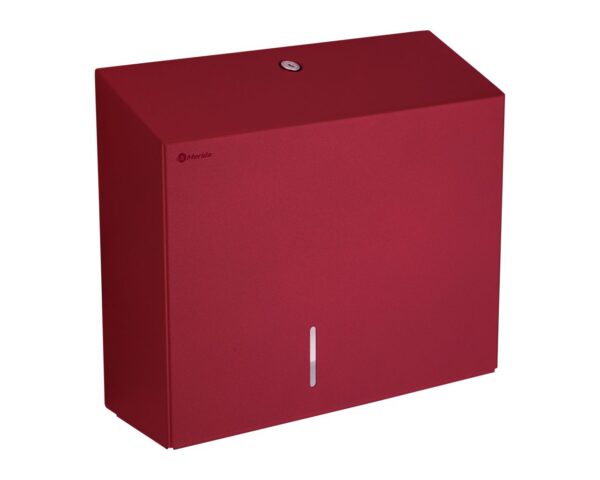 Pojemnik na papier toaletowy MERIDA STELLA DUO RED LINE z uchwytem na resztkę rolki papieru, średnica papieru do 20 cm, czerwony Pojemnik na papier toaletowy MERIDA STELLA DUO RED LINE z uchwytem na resztkę rolki papieru, średnica papieru do 20 cm, czerwony