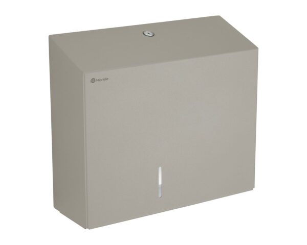 Pojemnik na papier toaletowy MERIDA STELLA DUO STONE GREY LINE z uchwytem na resztkę rolki papieru, średnica papieru do 20 cm, szary kamienny Pojemnik na papier toaletowy MERIDA STELLA DUO STONE GREY LINE z uchwytem na resztkę rolki papieru, średnica papieru do 20 cm, szary kamienny