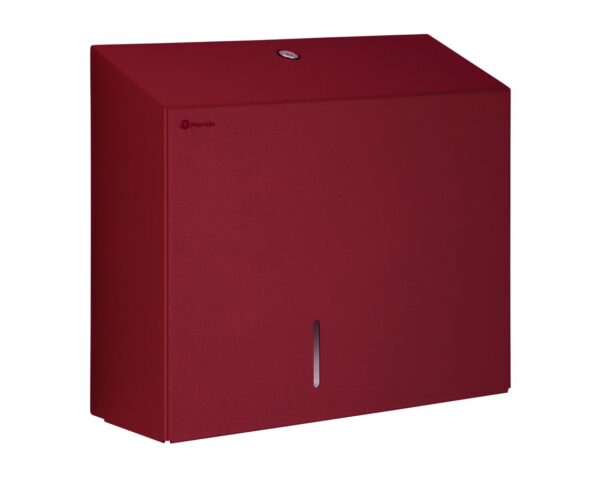 Pojemnik na papier toaletowy MERIDA STELLA DUO RED LINE z uchwytem na resztkę rolki papieru, średnica papieru do 20 cm, czerwony Pojemnik na papier toaletowy MERIDA STELLA DUO RED LINE z uchwytem na resztkę rolki papieru, średnica papieru do 20 cm, czerwony