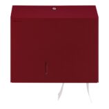 Pojemnik na papier toaletowy MERIDA STELLA DUO RED LINE z uchwytem na resztkę rolki papieru, średnica papieru do 20 cm, czerwony