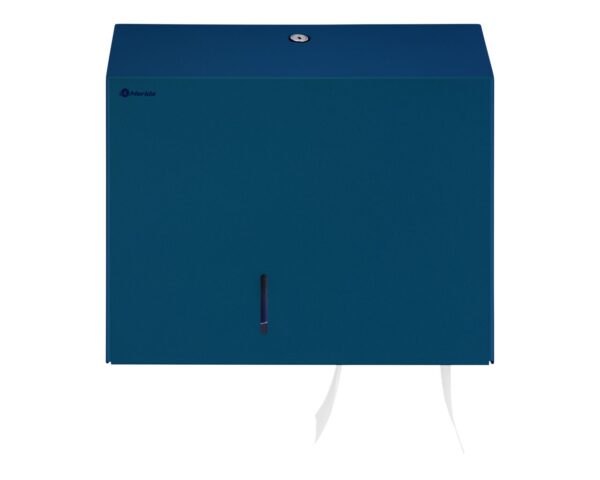 Pojemnik na papier toaletowy MERIDA STELLA DUO BLUE LINE z uchwytem na resztkę rolki papieru, średnica papieru do 20 cm, niebieski Pojemnik na papier toaletowy MERIDA STELLA DUO BLUE LINE z uchwytem na resztkę rolki papieru, średnica papieru do 20 cm, niebieski