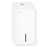 Pojemnik na papier toaletowy w listkach MERIDA STELLA WHITE LINE , pojemność do 450 szt., biały