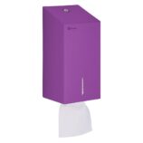 Pojemnik na papier toaletowy w listkach MERIDA STELLA VIOLET LINE, pojemność do 450 szt., fioletowy