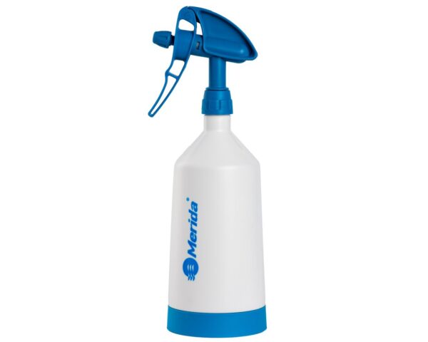 Butelka MERIDA 360° ze spryskiwaczem dwustronnym niebieskim 1 l, wyskalowana Butelka MERIDA 360° ze spryskiwaczem dwustronnym niebieskim 1 l, wyskalowana