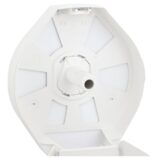 Pojemnik na papier toaletowy MERIDA TOP MEGA, tworzywo ABS, biały, okienko szare