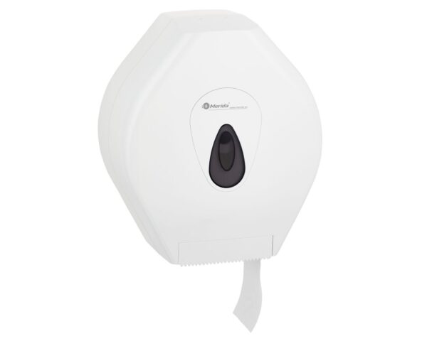 Pojemnik na papier toaletowy MERIDA TOP MEGA, tworzywo ABS, biały, okienko szare Pojemnik na papier toaletowy MERIDA TOP MEGA, tworzywo ABS, biały, okienko szare