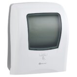 Automatyczny bezdotykowy podajnik ręczników papierowych w rolach MERIDA ONE AUTOMATIC MAXI, tworzywo ABS, biały