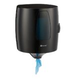 Pojemnik na ręczniki papierowe w roli w systemie listkowym MERIDA ONE CENTER PULL, tworzywo ABS, czarny