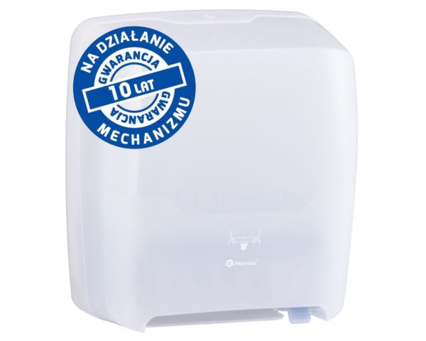 Mechaniczny podajnik ręczników MERIDA HARMONY za 100 zł netto przy zakupie 2 kartonów ręczników MERIDA TOP AUTOMATIC RAB312 (12 x 240 m = 2 800 m, 10 656 listków)