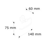 Uchwyt na papier toaletowy odkryty