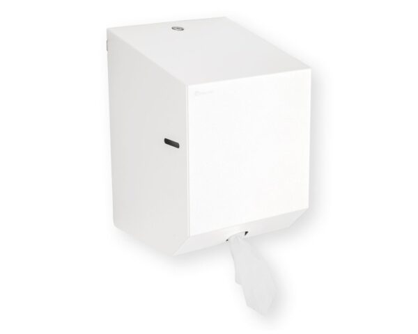 Pojemnik na ręczniki papierowe w rolach MERIDA STELLA WHITE LINE MAXI, biały Pojemnik na ręczniki papierowe w rolach MERIDA STELLA WHITE LINE MAXI, biały