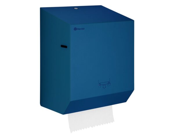 Mechaniczny podajnik ręczników papierowych w rolach MERIDA STELLA BLUE LINE, niebieski Mechaniczny podajnik ręczników papierowych w rolach MERIDA STELLA BLUE LINE, niebieski