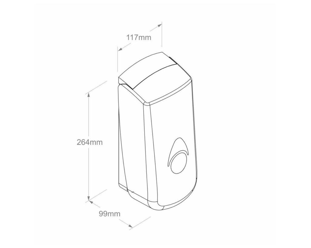 Dozownik mydła w pianie MERIDA COMO na jednorazowe wkłady 700 g, czarny