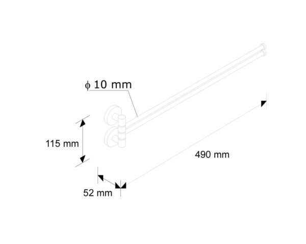 Wieszak ruchomy podwójny L440 Wieszak ruchomy podwójny L440