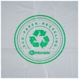 Worki na zużyte ręczniki papierowe, MERIDA ECO PAPER, 60 x 90 cm, pojemność 70 l, paczka 50 szt., BEZBARWNE, LDPE