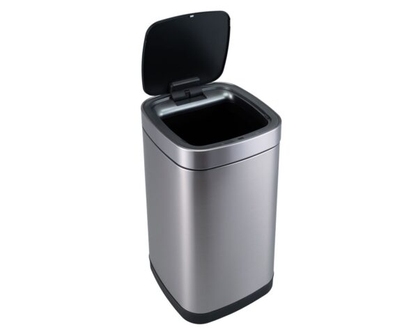 Kosz automatyczny SENSOR - EKO SMART X, bezdotykowy, kwadratowy, szeroki, ładowany przez USB bateria LI-ION, stal matowa z powłoką AFP, 30l Kosz automatyczny SENSOR - EKO SMART X, bezdotykowy, kwadratowy, szeroki, ładowany przez USB bateria LI-ION, stal matowa z powłoką AFP, 30l