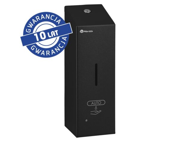 Bezdotykowy automatyczny dozownik mydła w pianie MERIDA STELLA AUTOMATIC SLIM BLACK LINE na jednorazowe wkłady 800 ml, czarny Bezdotykowy automatyczny dozownik mydła w pianie MERIDA STELLA AUTOMATIC SLIM BLACK LINE na jednorazowe wkłady 800 ml, czarny