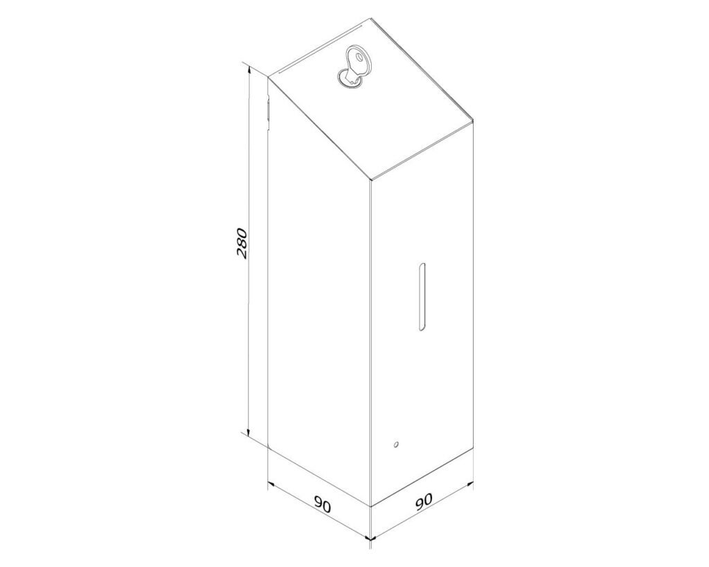 Bezdotykowy automatyczny dozownik mydła w pianie MERIDA STELLA AUTOMATIC SLIM, na jednorazowe wkłady 800 ml, stal matowa