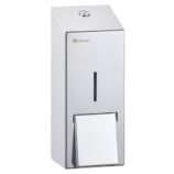 Dozownik mydła w pianie MERIDA STELLA MAXI, na jednorazowe wkłady 700 g z pompką spieniającą, stal polerowana