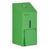 Dozownik mydła w płynie MERIDA STELLA GREEN LINE MINI, pojemność zbiornika 400 ml, zielony