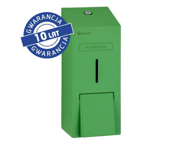 Dozownik płynu dezynfekcyjnego w sprayu MERIDA STELLA GREEN LINE, pojemność wkładów 1000 ml , zielony