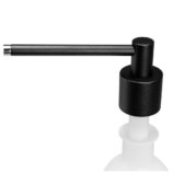 Dozownik mydła w płynie blatowy WALEC, pojemność zbiornika 1000 ml, czarny