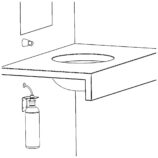 Dozownik mydła w płynie ścienny, STOŻEK, biały