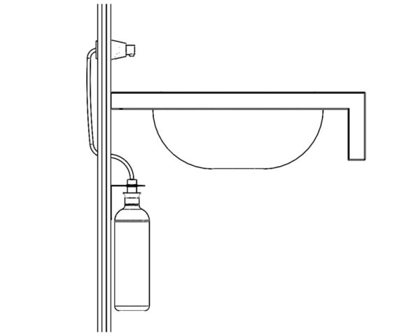 Dozownik mydła w płynie ścienny, STOŻEK, biały Dozownik mydła w płynie ścienny, STOŻEK, biały