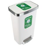 Kosz pedałowy MERIDA ECO PAPER, pojemność 50 l, tworzywo sztuczne, biały